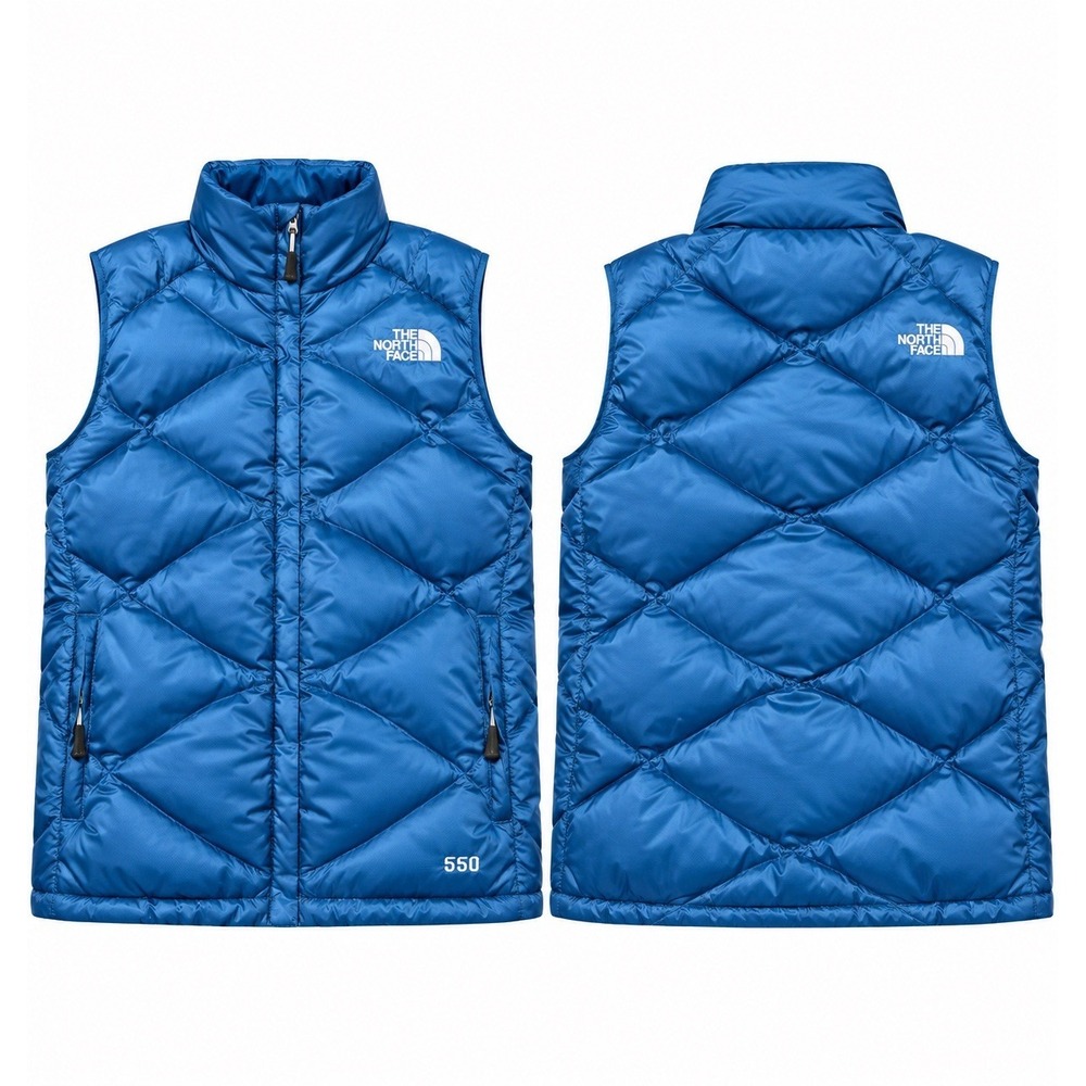 The North Face 550 Down Puffer Vest Black WomensLarge Full Zipped Pockets